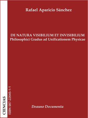 cover image of De Natura Visibilium et Invisibilium